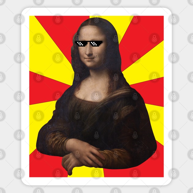 Deal With It Mona Lisa Sticker by inotyler